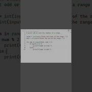 Write A Python Program To Print Odd And Even Numbers In Range Python Vscode Coding
