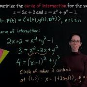 Multivariable Calculus Parameterize The Curve Of Intersection