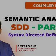 SDD Lecture Part 2 Syntax Directed Definition S Attributed L Attributed Definition Compiler