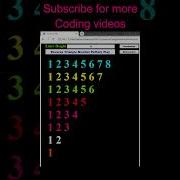 Reverse Triangle Number Pattern Printing With Html And Javascript Shorts