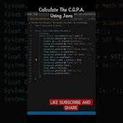 Calculate The C G P A Using Java Coder Coders Shorts Computer Solution