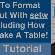 Setw Stream Manipulator C Tutorial