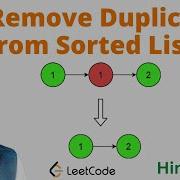 83 Remove Duplicates From Sorted List Java Leetcode Hindi