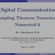 Sampling Theorem Numerical Numerical 6