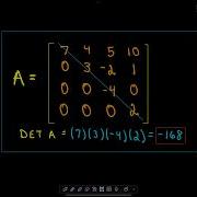 Determinant Of A Triangular Matrix