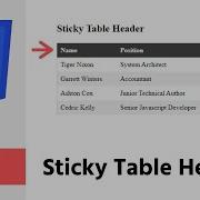 Pure CSS Sticky Table Header CSS Tricks