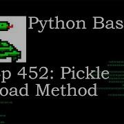 Python Basics Pickle Load Method