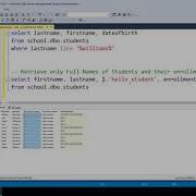 More Advanced Select Queries Part 1 Microsoft SQL Server 2017 For Everyone