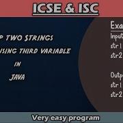 Swap Strings Without Using Third Variable For ICSE ISC Basic String Program BluejCode