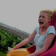 BLONDE GIRL HILARIOUS ROLLER COASTER REACTION