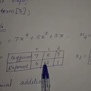 Polynomial Representation Using Array Datastructure