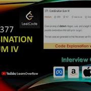 Combination Sum IV LeetCode 377 Dynamic Programming Learn Overflow