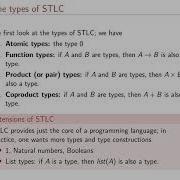 Simply Typed Lambda Calculus Part 1 Types