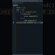 Find Odd Even Number In 1 To 50 Numbers Python Programming