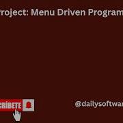 Python Project Menu Driven Program Explained