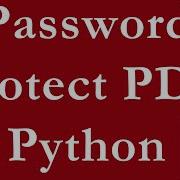 Encrypt Decrypt Files Password Protect PDF In Python
