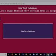 How To Create Toggle Hide Show Button In Html Css And JavaScript Toggle Hide And Show Button