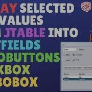 GUI Display Selected Row Values From JTable Into JTextfields Radiobuttons Checkbox Combobox