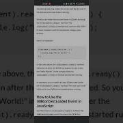 What Is Document Ready In Jquery And Javascript Why Is The Use Of Documents Ready
