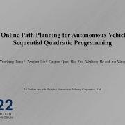 Video Robust Online Path Planning For Autonomous Vehicle Using Sequential Quadratic Programming IV20