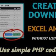 Create Download Excel And CSV Files In PHP WITHOUT Any Library