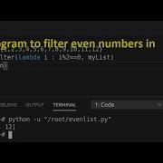 Python Program To Filter Even Numbers In List
