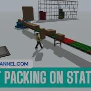Pallet Packing On Station Simulation Modelling Process Flow Conveyor Flexsim Simulation