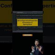 Аннотация ConfigurationProperties в Spring Springplatform Javaframework Coding