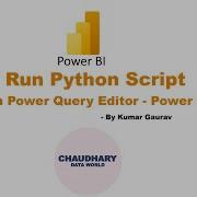 Run Python Script In Power Query Editor Power BI