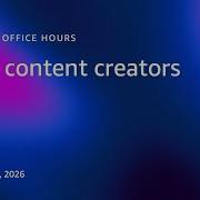 AI For Content Creators Serverless Office Hours
