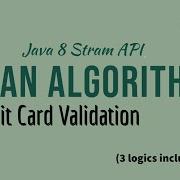 Luhn Algorithm Java 8 Stream API Credit Card Validation