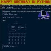 Python 28 Happy Birthday Program In Python Computer Programming Shorts Coding Python