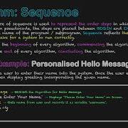 Algorithm Sequence Example