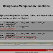 SQL Language Single Row Function Part 1 Character