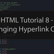 HTML Tutorial 8 Changing Hyperlink Color