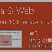 Interface In Java 7 Naming Conflict In Interface Variables
