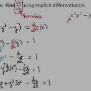 Implicit Differentiation Lecture Part 2 Example 1