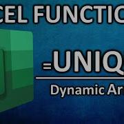 UNIQUE Dynamic Function In Microsoft Excel