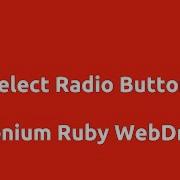 Selenium Ruby Select Radio Button