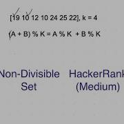 Non Divisible Subset Hackerrank Medium