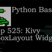 Python Basics Kivy BoxLayout Widget