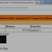 JavaScript Allow Users To Change The Background Image