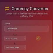 Currency Converter Using HTML CSS JavaScript Real Time Exchange Rates