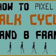 How To Pixel Art Tutorials 17 Walk Cycle 6 8 Frames