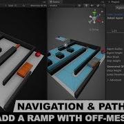 Unity3d Navigation And Pathfinding How To Add A Ramp With Off Mesh Links Agent Options Part 2