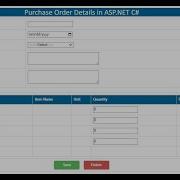 Grid View Calculation Or Purchase Order Details In Asp Net C