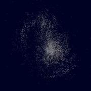 Gravity Simulation 2 10 000 Stars With 3 Super Massive Objects
