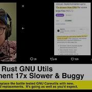 Замена Rust GNU Utils в Ubuntu в 17 раз медленнее и глючнее