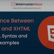 Difference Between HTML And XHTML