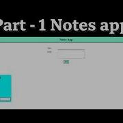Part 1 Notes App Using HTML CSS And JS